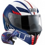 AGV COMPACT ST Seattle Flip Front Helmet (Matt Blue/White/Red)